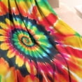 thumbnail image 3 of Rainbow Tie Dye Mandala Pattern Blanket,Comfortable Soft Flannel Throw Blanket,All Season,Warm Lightweight Blankets for Sofa Bed Couch Living Room Chair,30"x40", 3 of 4