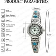 thumbnail image 4 of Blekon Collections Womens Square, Oval, Round, Semi Turquoise Stretch Band Watch, 4 of 5