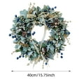 thumbnail image 3 of 15.75"Christmas Wreath Blue Gum Wreath With Berries And For Festive Holiday Front Door And Seasonal Wall Hanging, 3 of 5