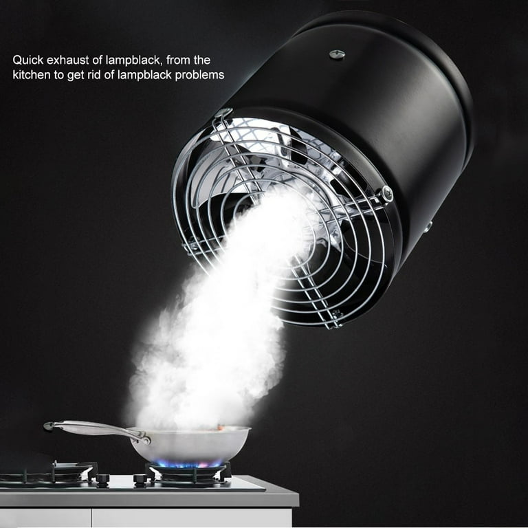 1-Way Exhaust Fan with Net,Household Industrial Exhaust Fan, Bathroom Ventilator, Size: Black