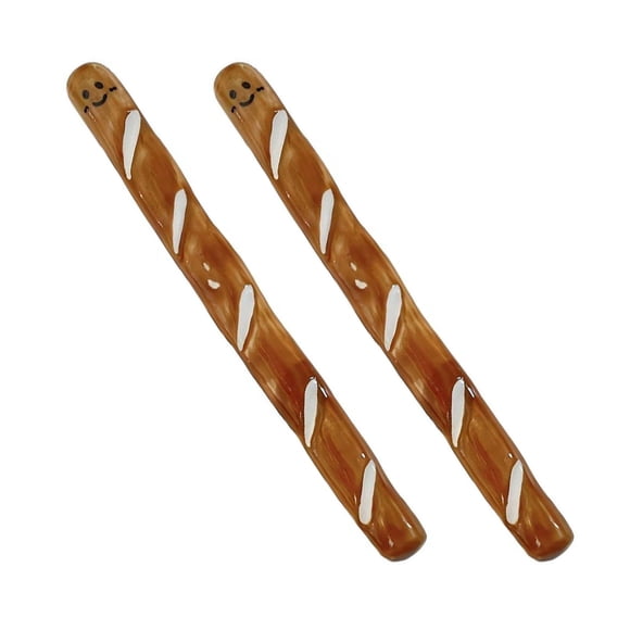 Agitador de café de cerámica con forma de baguette, diseño de pan francés, cuchara de café resistente al calor para mezclar té, bebidas y decoración de cocina.