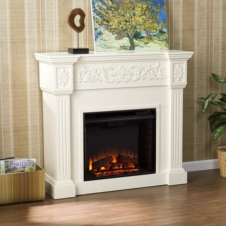 Ivory Holly - Holly & Martin Huntington Electric Fireplace in Ivory