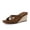 Chocolate, variant on Ferry Espadrille Wedge Sandals for Women, Thong Platform Flip Flops with Cross Strap and Slip-On Design