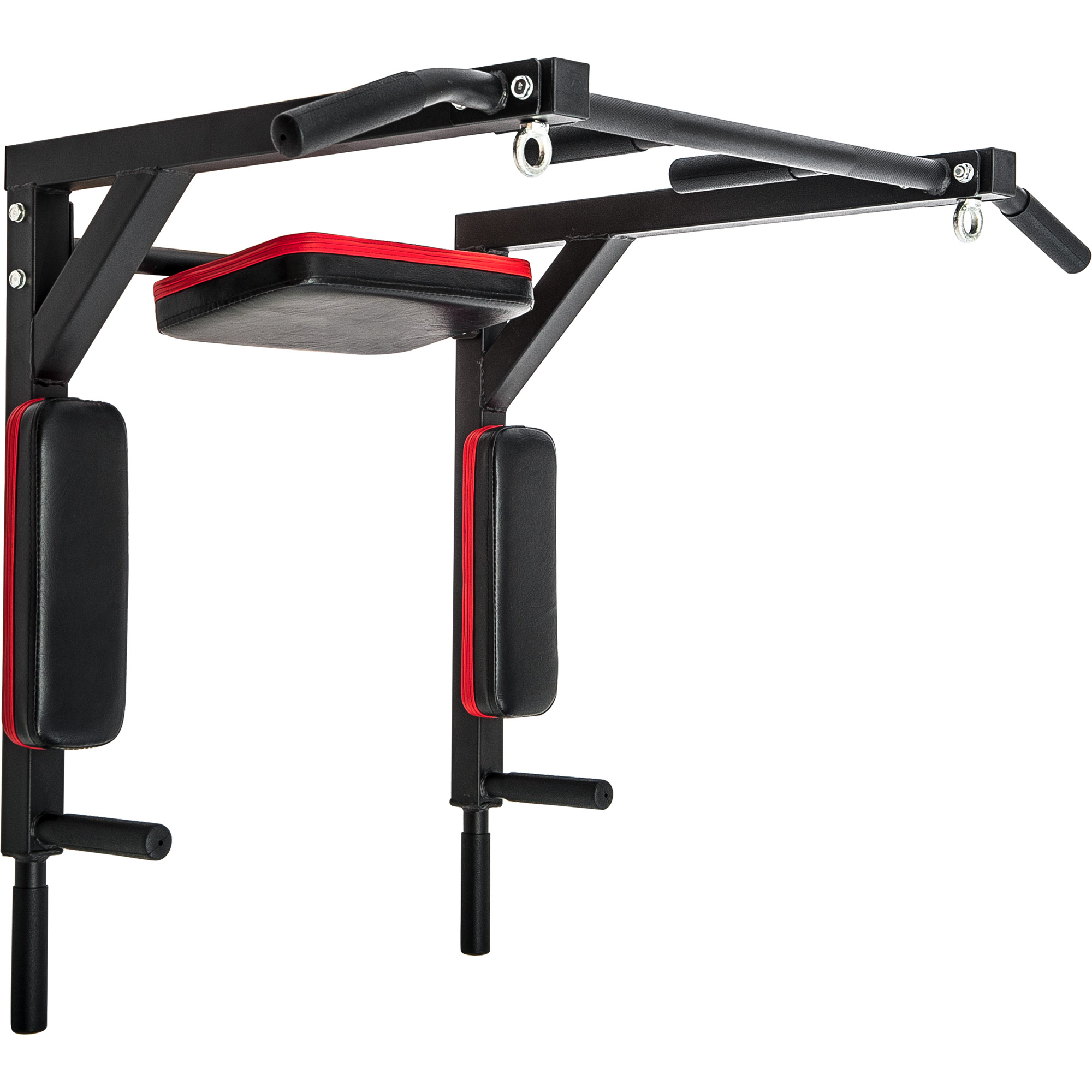 Wall Mounted PullUp Bar MultiGrip ChinUp Bar Dip Stand Power Tower Set for Home Gym