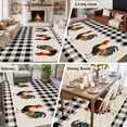 thumbnail image 5 of Black White Plaid Rooster Area Rug 5x7 FT, Non Slip Bedroom Throw Carpet, Vintage Farmhouse Checkered Rustic Washable Soft Floor Carpet Non-Shedding Rug for Dining Room Bedside Classroom Desk, 5 of 9