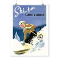 thumbnail image 2 of Ski Fun Lake Louise, Vintage Skier (9x12 Wall Art Print, Home Decor), 2 of 3