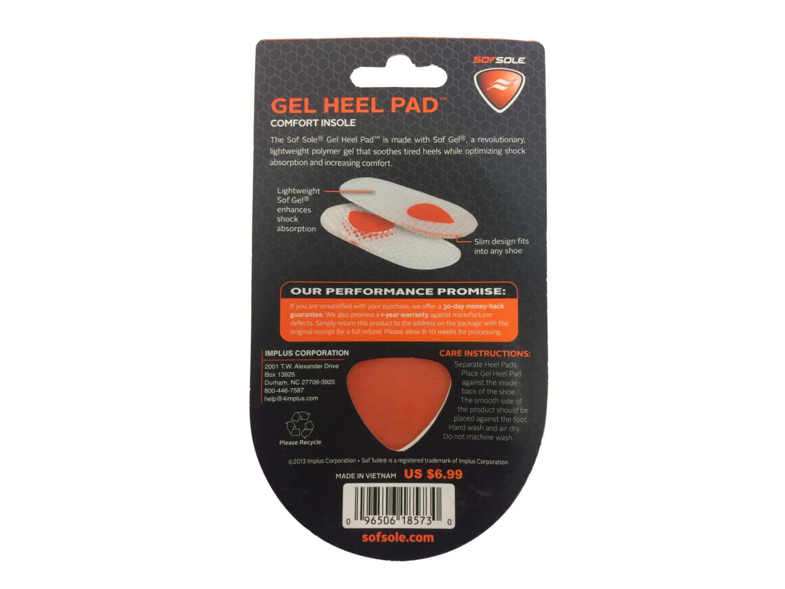 sof sole gel heel pad