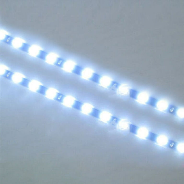 White LED Light Strip 4ft Foot Long Flexible With Adhesive Tape
