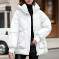 thumbnail image 2 of XFLWAM Women's Winter Thicken Puffer Coat Casual Quilted Jackets Warm Padded Down Hood Winter Outerwear M, 2 of 6