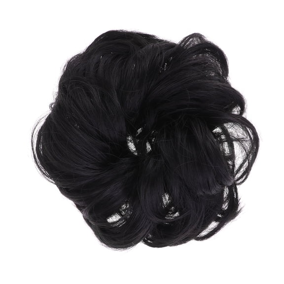 BESTYASH Curly Synthetic Hair Wigs Hair Tie Band Black 1Pack