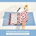 thumbnail image 3 of FORMRS 2 Pack Pencil Pouch for 3 Ring Binder with Clear Window Zipper Case, Cherries Pattern, 3 of 6