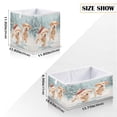 thumbnail image 2 of Foldable Fabric Storage Bin Home Cubes Clothing Organizer Bins Large Collapsible Box Basket for Home Organizer Cute Brown Dog Wearing Hats, 2 of 7