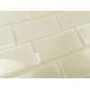 Abolos- Frosted Elegance 3" x 6" Glass Subway Tile in Glossy Crème (14sqft / 112pc Box)