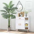 thumbnail image 2 of Huloretions 6 ft Artificial Palm Tree,Tall Fake Tree Artificial Areca Palm Plant Fake Faux Tropical Palm Silk Plant with Trunks Paradise Palm Floor House Plant in Pot Indoor Outdoor Home Office, 2 of 6