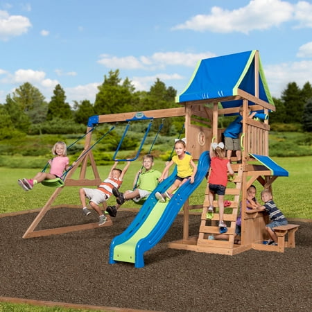 Backyard Discovery Cedar Point Wooden Swing Set (Best Backyard Playsets Reviews)