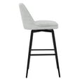 thumbnail image 3 of CHITA 30 inch Counter Height Swivel Bar Stools Low Back Set of 3, Metal Base, Fabric in Cloud, 3 of 7