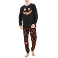 thumbnail image 2 of KelaJuan Family Matching Loungewear, Halloween Grimace Round Collar Long Sleeve Pullover + Long Pants, Patchwork Long Jumpsuit, 2 of 6