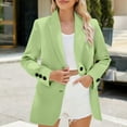 thumbnail image 2 of Nfurl Womens Business Casual Blazers Dressy Open Front Single Breasted Office Work Suit Jackets Fitted Solid Color Ladies Blazer Mint Green L, 2 of 5