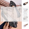thumbnail image 3 of Purcolt Womens Shiny Rhinestone Bow Flats Dressy Casual Pointed Toe Slip On Ballet Shoes Comfort Elegant Soft Sole Dress Shoes Dailywear for Business Work Office, 3 of 9
