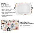 thumbnail image 2 of Yayeee Canvas Storage Basket with Handles for Shelves Fabric Bins Closet Organizer, Beige Retro Flower, 2 of 8