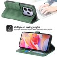 thumbnail image 3 of Funda Tipo Billetera para Xiaomi Redmi Note 14 4G Carcasa Abatible con Porta Tarjetas, Bolsillo para Efectivo, Soporte Ajustable, Cierre Magnético y Correa de Muñeca Verde, 3 of 6