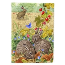 Carolines Treasures ASA2140GF Leverets and Rabbit Flag Garden Size  Small multicolor
