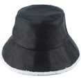 thumbnail image 5 of CoCopeaunts Bucket Hat for Women Autumn Winter Faux Leather Lambswool Fleece Warm Basin Hat Fashion Two Side Wear Fisherman Hat, 5 of 8