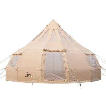 TOMOUNT Bell Tent with Stove Jack, 65% polyester & 35% cotton