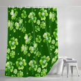 thumbnail image 4 of St. Patrick's Day Shower Curtain Set, Waterproof Shower Curtains for Bathroom, Spring Shamrock Leaves Polka Dots Dark Green Washable Fabric Bath Curtain for Bathtub Decoration with Hooks 54x78 Inches, 4 of 9