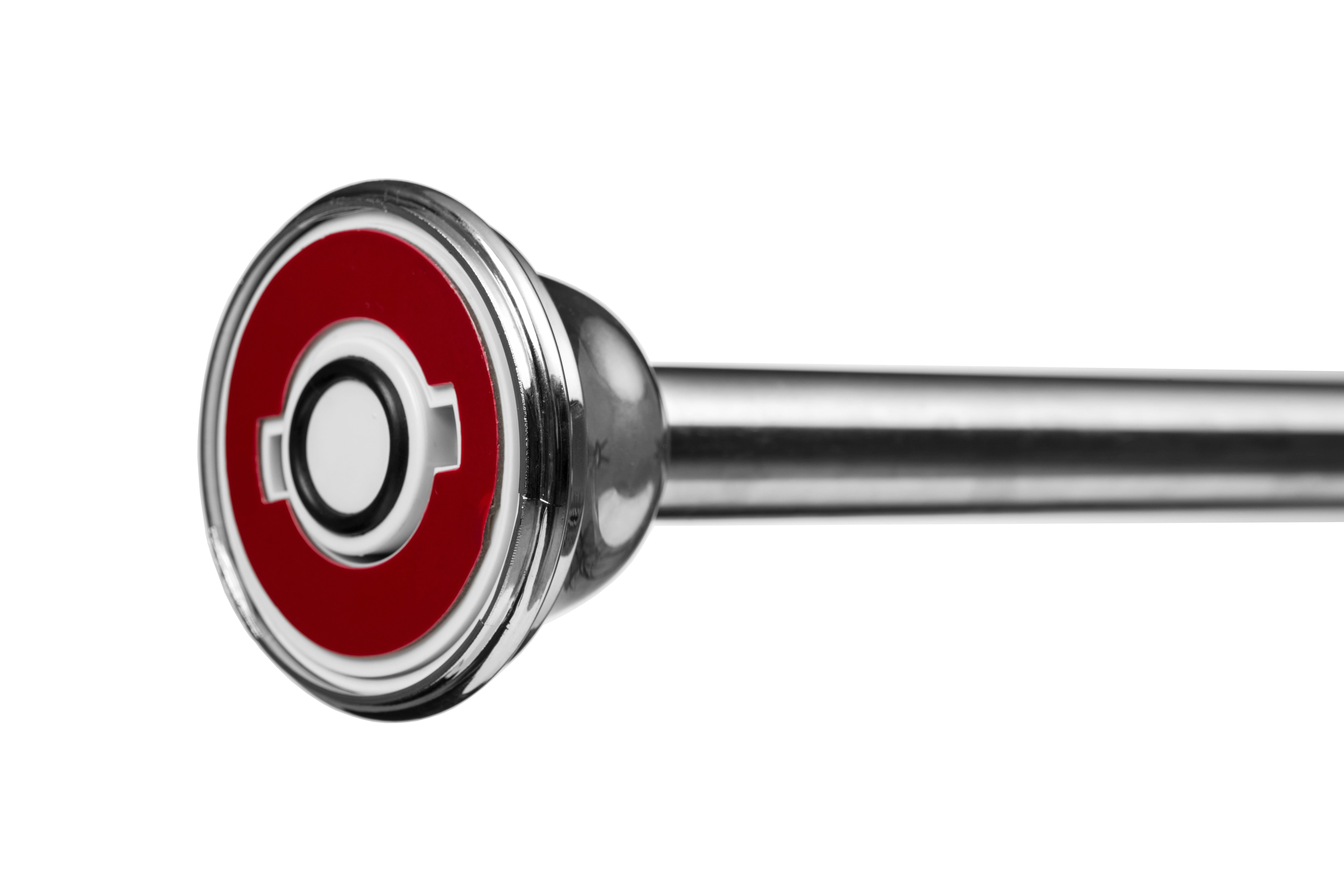 Croydex Stick N Lock Tension Shower Curtain Rod Extends 40-72in, Stainless Steel in Chrome