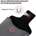 thumbnail image 3 of Haosy Space Gray Golf Mallet Putter Cover Strong Magnetic Leather Golf Club Headcover Closure, 3 of 7