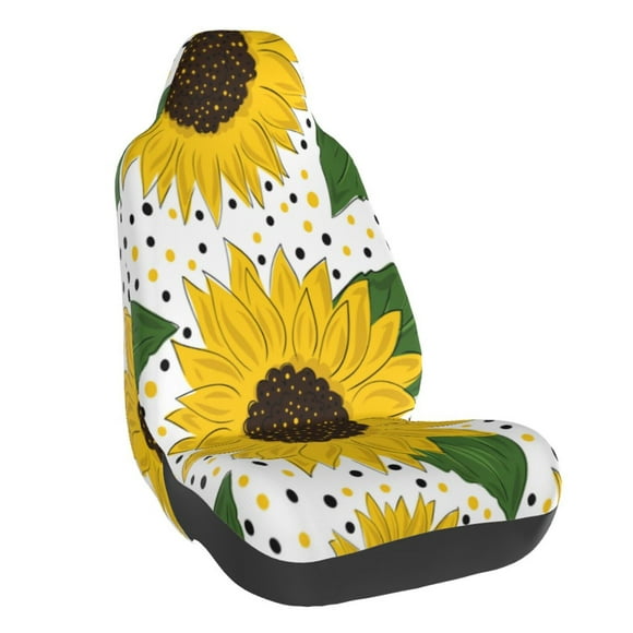 Vsdgher Sunflowers for Automotive Seat Covers for Cars Trucks SUVs, Universal Fit Anti-Slip Bucket Seat Protector for Cars,Vehicle Seat Protector for Front Seats