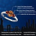thumbnail image 2 of Gem Stone King 925 Sterling Silver Ecstasy Mystic Topaz and Red Garnet Engagement Ring for Women | 1.40 Cttw | Oval 7X5MM | Gemstone November Birthstone | Size 6, 2 of 6