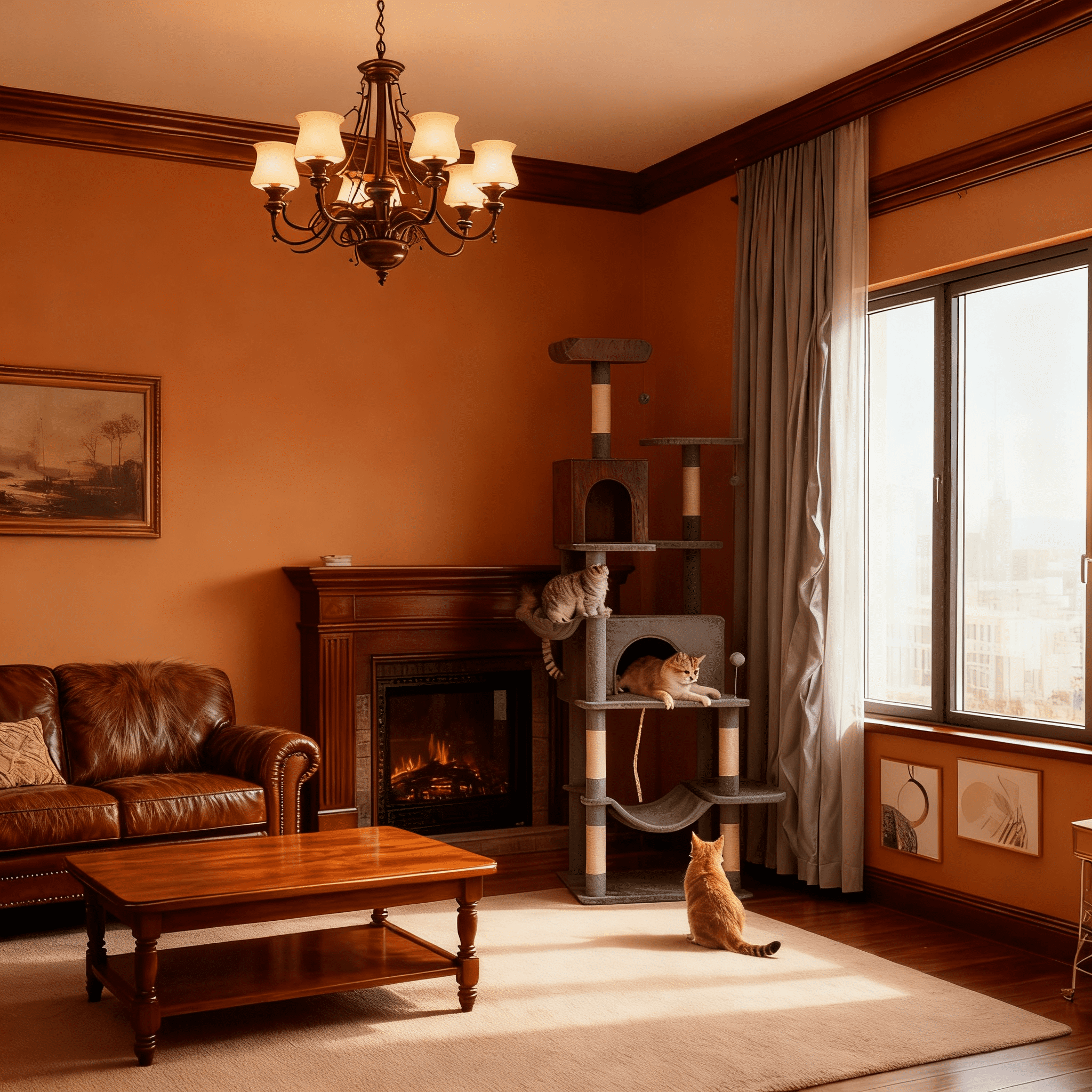 80" Tall Cat Tree Multi-Level Cat Tower