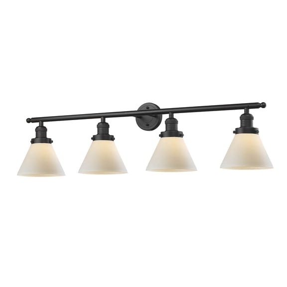 Innovations 4-LT LED Large Cone 43.75" Bathroom Fixture - Oil Rubbed Bronze - 215-OB-G41-LED