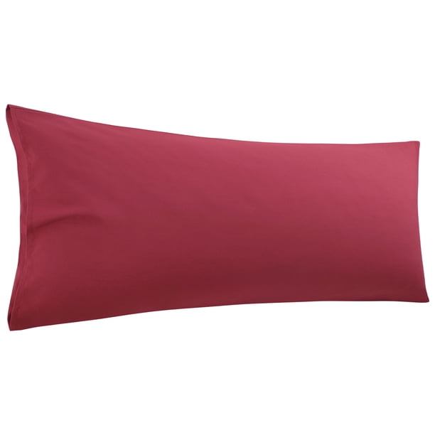Reforzada Almohada Funda Suave 1800 Series, Cepillada Micro-fibra Largo Cuerpo Almohada Fundas Cubierta Vino 20 x48
