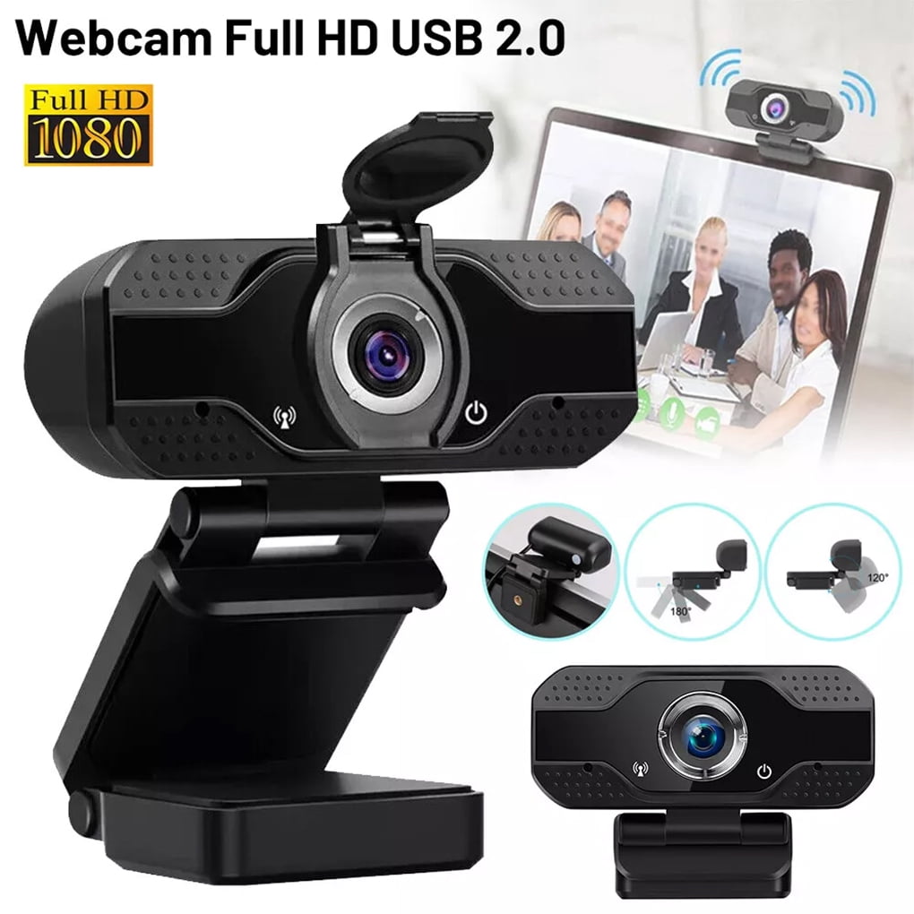 1080P Full HD Web Camera Manual  Computer Camera With Universal Clips Fits Laptops Desktops Monitors Webcam With Microphone