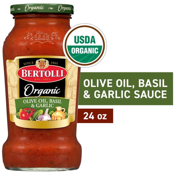 Bertolli Olive Oil, Basil, and Garlic Organic Pasta Sauce, 24 oz