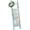 Blue, variant on Honest Ladders for Living Room, 5-Tier Blanket Holder, Wall-Leaning Rack, Ladder Shelves, Wooden Quilt Ladder, Farmhouse Decor, Blue