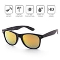 thumbnail image 3 of LotFancy 2 Horn Rimmed Sunglasses for Adult Female Male Men Women , Crimson, 3 of 9