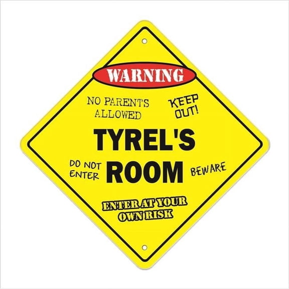 SignMission X-Tyrels Room 12 x 12 in. Crossing Zone Xing Room Sign - Tyrels