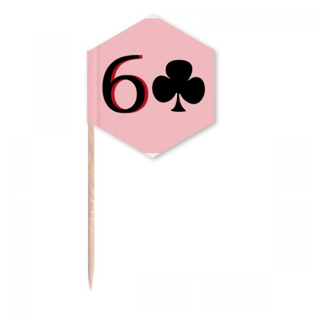 Happiness Club 6 Poker Toothpick Flags Cupcake Picks Party Celebration