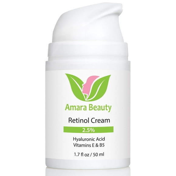 Crema de retinol Amara Beauty 2,5% con ácido hialurónico 50 ml