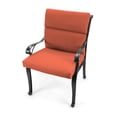 thumbnail image 3 of Jordan Manufacturing Sunbrella 44" x 22" Canvas Brick Red Solid Rectangular Outdoor Chair Cushion with Ties and Hanger Loop, 3 of 12