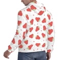 thumbnail image 6 of Uemuo Hand Drawn Strawberry Pattern Men's Hoodie - Casual Pullover Hoodie with Kangaroo Pocket, Stylish Hooded Sweatshirt for Everyday Wear-4X-Large, 6 of 7