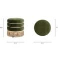 thumbnail image 4 of 17.5" Round Velvet Ottoman | Multi - use in Different Rooms | Intricate Bullion Fringe Detailing | Overcomes Boring Furniture Choices, 4 of 4