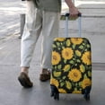 thumbnail image 3 of Black Green Leaf Sunflower Pattern Luggage Cover Fashion Suitcase Cover Baggage Covers Fit 25-28 Inch Luggage (Go Travel), 3 of 5