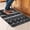 Black, variant on Kitchen Mats for Floor 2 Piece, Waterproof Kitchen Rugs Non Slip, Memory Foam Cushioned, Kitchen Rugs and Mats Comfort Mats, Floral Kitchen Rugs Set, Teal Kitchen Rugs 17.3"×30"+17.3"×47"