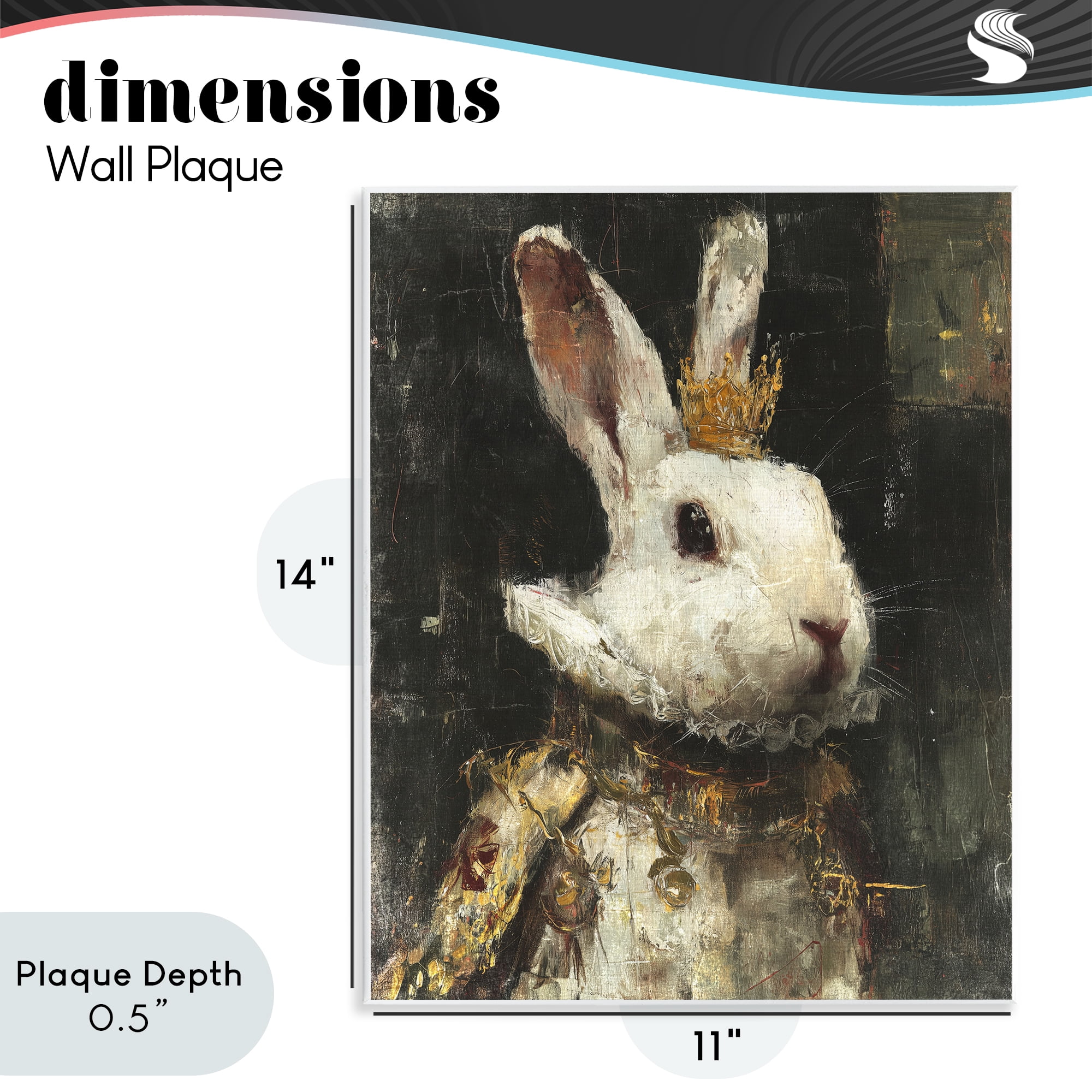 Stupell Industries Regal Hare Portrait Wall Plaque Art, design by Svetlana Aleynikova