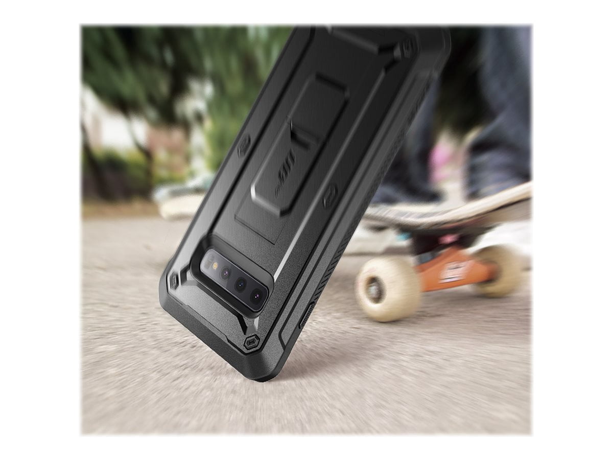 SUPCASE Samsung Galaxy S10 Plus Case (2019 Release), Full-Body Dual Layer Rugged Holster and Kickstand Case Without Screen Protector, Unicorn Beetle Pro Series (Black)